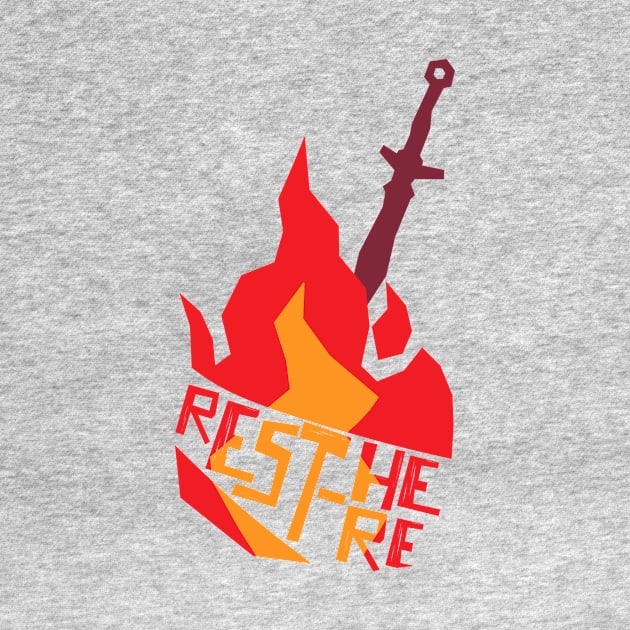 Rest Here Bonfire Firelink by Olympia Store